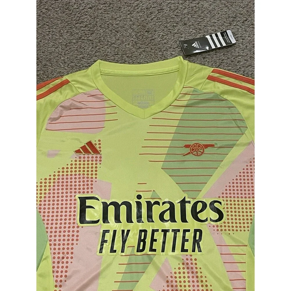 Adidas Arsenal FC Soccer Jersey Yellow Mens Size Large NWT